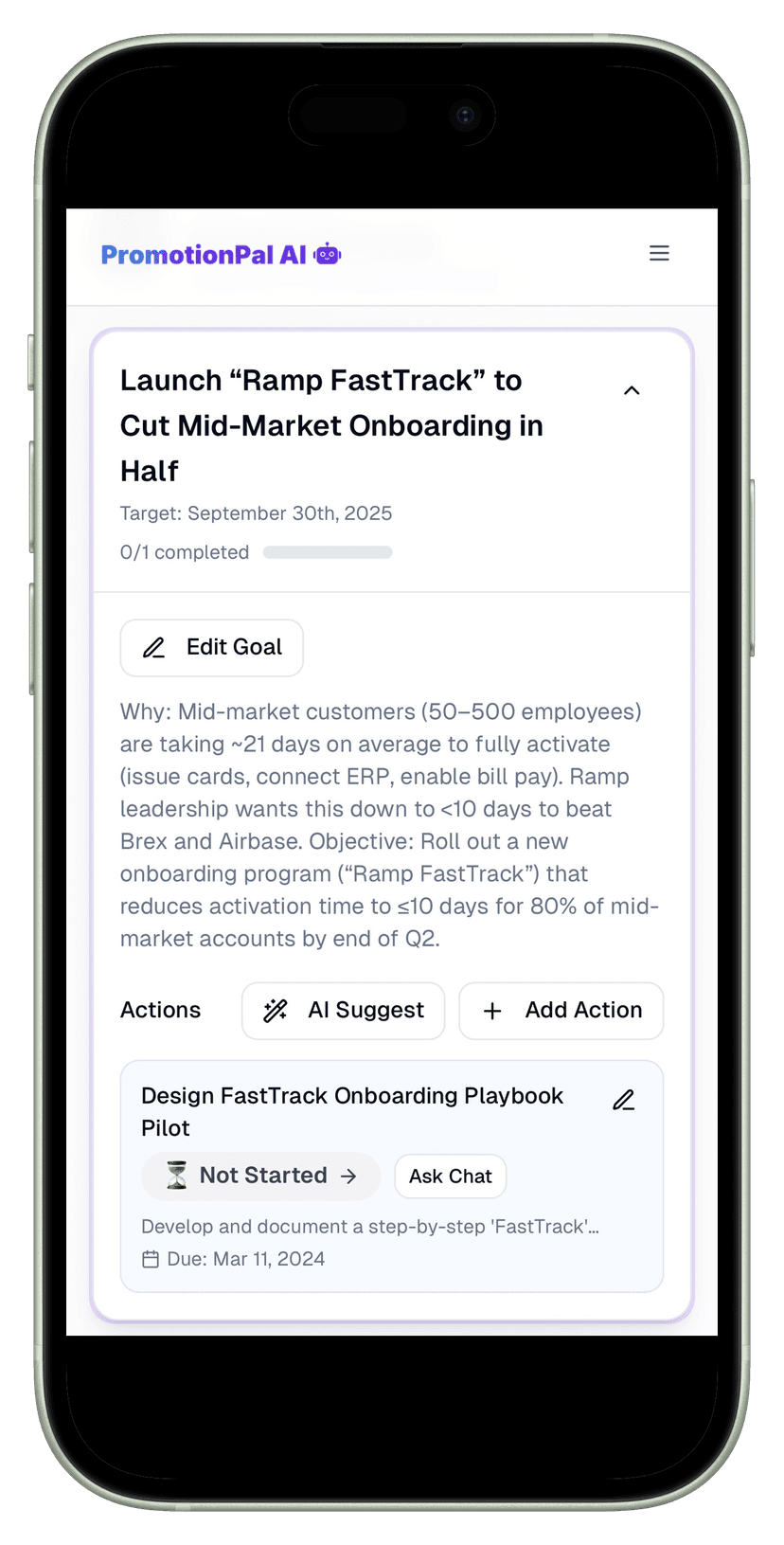 Generating actions to accomplish goals